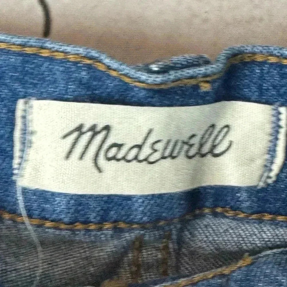 Madewell Womens Size 36 High-Rise Denim Jean Shorts Cut Off Frayed F7019 Stretch - Picture 3 of 11